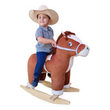 Cavalinho De Balanço De Pelúcia Brinquedo Montar Infantil