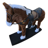 Cavalinho Luxo Pelúcia Para Montar De Brinquedo Cores E Bois