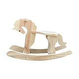 Cavalo Cavalinho De Balanço Camaleão Infantil Brinquedo Gangorra De Madeira -Madeira-