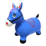 Cavalo De Borracha Upa Upa Pula Brinquedo Criança Cor Azul
