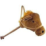Cavalo De Pelúcia Com Som E Rodas - Lovely Toys- Marrom