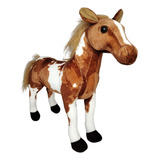 Cavalo De Pelúcia Realista Fazendinha 42 Cm 2 Cores