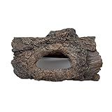 Caverna De Decoração De Aquário Tfwadx Resina Tronco De árvore Oca Enfeite De Aquário Enfeite Tanque De Madeira Para Beta Cichlid Réptil Tartaruga