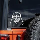 CCI Adesivo De Vinil Decalque Darth Vader Star Wars Carros Caminhões Vans Paredes Laptop Branco 14 X 14 Cm CCI1881