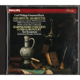 Cd Carl Bach 3 Quartets Harpsichord