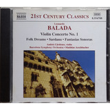 Cd Leonardo Balada Violin Concerto   Sardana Andrés Cárdenes