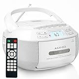 CD Player- 110-220V- Combo CD E Leitor De Cassete- Rádio AM FM Portátil- Toca CD Com Controle Remoto- Gravação Em Fita CD Player Portatil- Radio CD Player Com Bluetooth 5-1- Unidade Auxiliar-USB