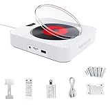 CD Player Portátil Para Parede Com Bluetooth E FM - Display LCD- Proteção Anti-Poeira- Grave Potente- Portas USB-TF-Fone- Reprodução Automática