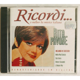 Cd Rita Pavone Ricordi O Melhor Da Música Italiana Lacrado