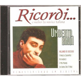 Cd Umberto Bindi Ricordi melhor Da Musica Italiana Novo