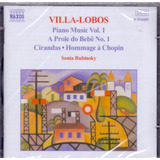 Cd Villa Lobos   Piano Music Vol  1