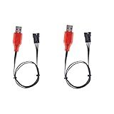 Cecicebb Carregador USB De Bateria Lipo De 7 4V 500mA 2A 2S Com Conector Reverso SM 4P Para Brinquedo De Brinquedo Off Road Com Respingos De Gel Pacote Com 2