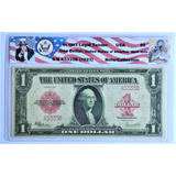 Cédula 1 Dólar Selo Vermelho 1923 Estados Unidos América 01