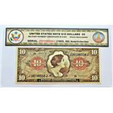 Cédula 10 Dólares Americano Pagamento Militar