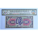 Cédula 10 Dólares Antiga Estados Unidos De América 1964 01