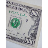 Cédula 100 Dólar Antiga Autêntica 1990 Cara Pequena Carinha