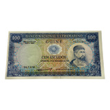 Cédula 100 Escudos 1971 Guiné Portuguesa Flor De Estampa