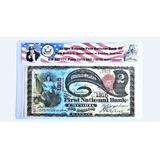 Cédula 2 Dólares Selo Vermelho 1875 Estados Unidos América01