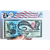Cédula 2 Dólares Selo Vermelho 1875 Estados Unidos América07