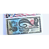 Cédula 2 Dólares Selo Vermelho 1875 Estados Unidos América09