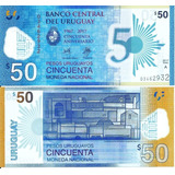Cédula 50 Pesos Uruguay 2017 Fe