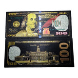 Cédula Americana 100 Dólares Estampa Metálica Colorida Show