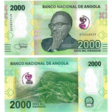 Cédula Angola 2 000 Kwanzas Polímero Fe