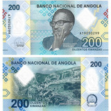 Cédula Angola 200 Kwanzas Polímero Fe