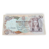 Cédula Antiga Banco De Portugal 50 Escudos Ouro 1964 Rara