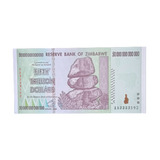 Cédula Antiga Zimbábwe 50 Trilhões Dólares