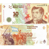 Cédula Argentina 10 Pesos Fe