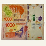 Cédula Argentina 1000 Pesos 2015 2020 Fe