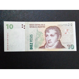 Cédula Argentina De 10 Pesos De 2000 Letra Q Fe Lote 937