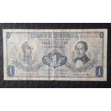 Cédula Colômbia 1 Peso Oro 1961 