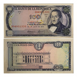 Cedula Colombia 100 Pesos Oro 1970 Fe