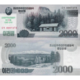 Cédula Coreia Do Norte 2 000