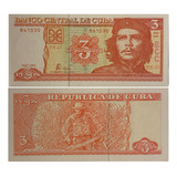 Cédula Cuba 3 Pesos Che Guevara 2004 Fe