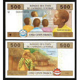 Cedula Da Africa Central Camarões 500 Francos 2002 Fe