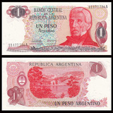 Cedula Da Argentina 1 Peso 1984