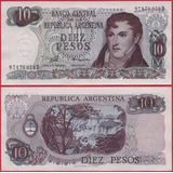 Cedula Da Argentina 10 Pesos 1984 Flor De Estampa
