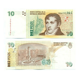 Cedula Da Argentina 10 Pesos 2000
