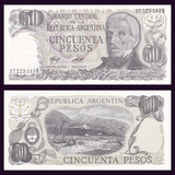 Cedula Da Argentina 50 Pesos 1977