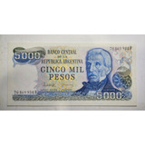 Cédula Da Argentina 5000 Pesos P305
