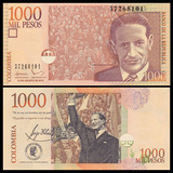 Cedula Da Colombia 1000 Pesos 2006.15 - Flor De Estampa