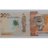 Cèdula Da Colômbia 20000 Pesos 2016 Flor De Estampa