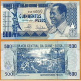 Cedula Da Guine Bissau 500 Pesos