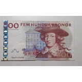Cedula Da Suécia De 500 Kronor 