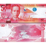 Cédula Das Filipinas 50 Piso 2022 Flor De Estampa