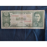 Cedula De 10 Pesos Bolívia