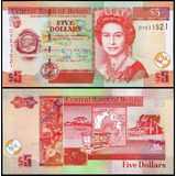 Cedula De Belize 5 Dollars 2020